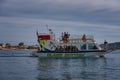 Zakynthos Island, Greece Ã¢â¬â September 24, 2017:Motorboat at the sea with tourists, Laganas beach